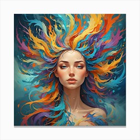 Emotional Spectrum Portrait Canvas Print