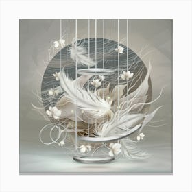 Circle Of Feathers Canvas Print