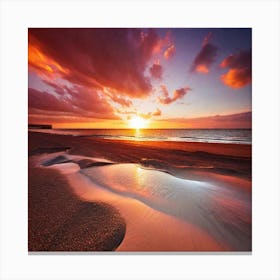 Sunset On The Beach 471 Canvas Print