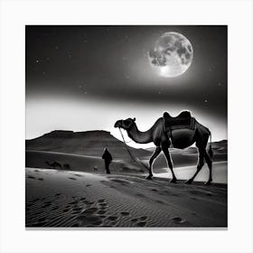 Camel In The Desert 1 Canvas Print