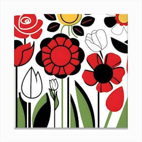 Flowers Vector Canvas Print