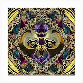 Psychedelic Sloth Canvas Print