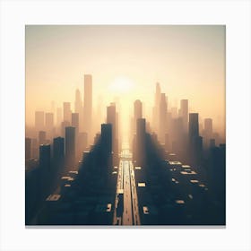 Futuristic Cityscape 1 Canvas Print