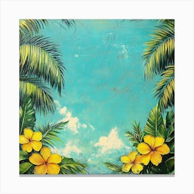 Tropical Painting Art Canvas Print