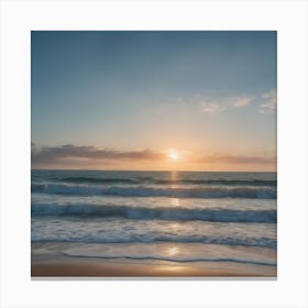 Sunset On The Beach Canvas Print