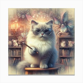 Artist Cat 1 Canvas Print