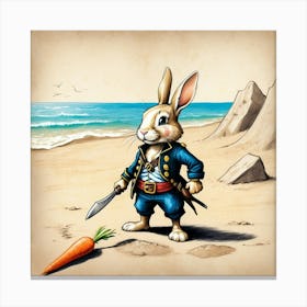 Pirate Bunny 6 Canvas Print