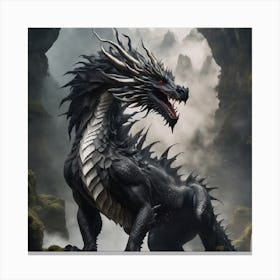 Black Dragon 1 Canvas Print