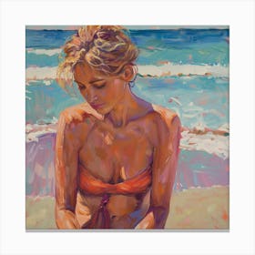 Girl On The Beach Canvas Print
