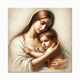 A Mother and her Child Canvas Print