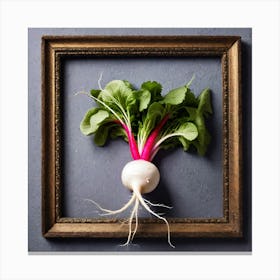 Radishes In Frame Canvas Print
