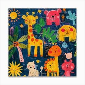 Jungle Animals 1 Canvas Print