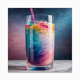 Rainbow Latte Canvas Print