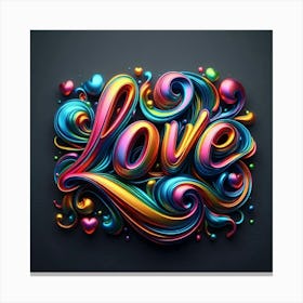 Love Lettering 1 Canvas Print