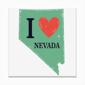 I Love Nevada Canvas Print