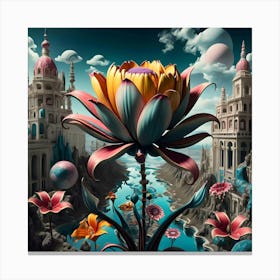 Surreal Exotic Flower 3 Canvas Print