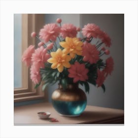 Flowers In A Vase Canvas Print