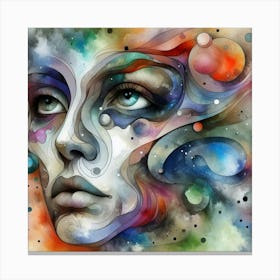 Abstract Of A Woman'S Face 7 Canvas Print