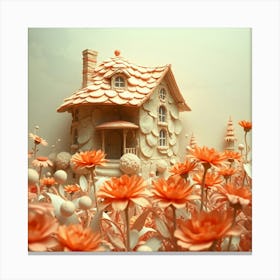 Fairy House In A Field Canvas Print