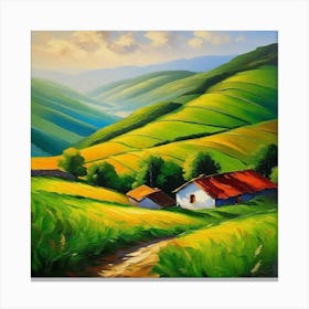 House In The Countryside Canvas Print