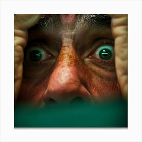 Man With His Eyes Closed Canvas Print