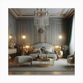 Rococo Bedroom Canvas Print