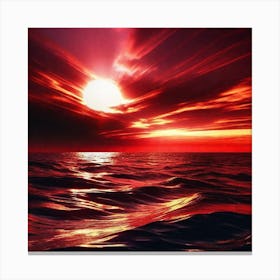 Sunset In The Ocean 19 Canvas Print