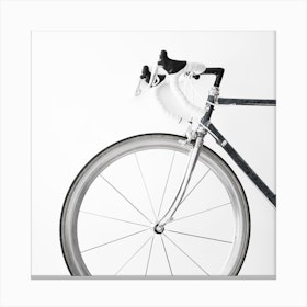 Ride My Bike Black And White Square Canvas Print