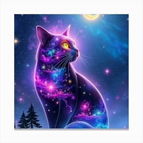 Galaxy Cat Canvas Print