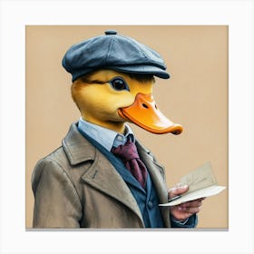 Duck In Hat 2 Canvas Print