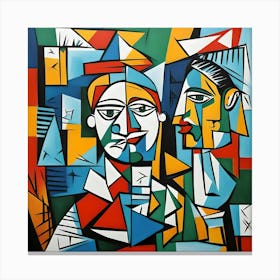 Picasso's Fusion: A Vibrant Reverie Canvas Print