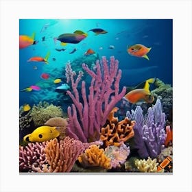A Serene Underwater Scene Canvas Print