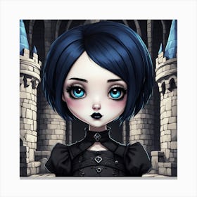 Goth chibi of the Castle Canvas Print