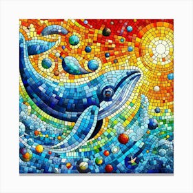 Colorful whale 3 Canvas Print