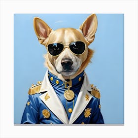 Dog In An Elvis Suit 1 Canvas Print