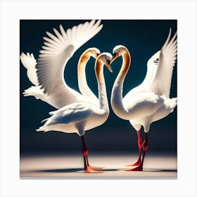 Swans In Love 1 Canvas Print