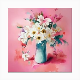 Daffodils In A Vase Canvas Print