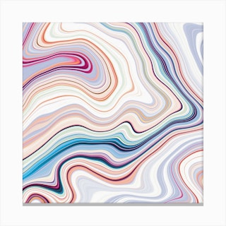 Color Marble Square Canvas Print
