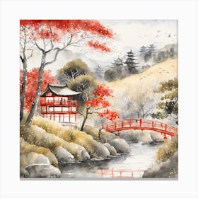 Japanese Landscape Painting (21) Canvas Print