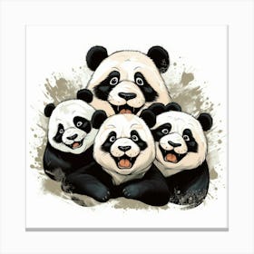 Panda Bears 1 Canvas Print