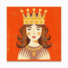 Portrait Of A Woman Wearing A Golden Crown Canvas Print