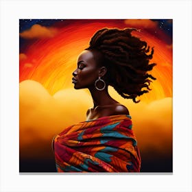 African Woman With Dreadlocks 1 Canvas Print