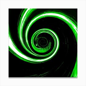 Green Spiral Canvas Print