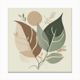 Abstract Leaves Canvas Print