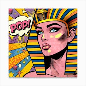 Pop Egyptian Mariya Flash Canvas Print