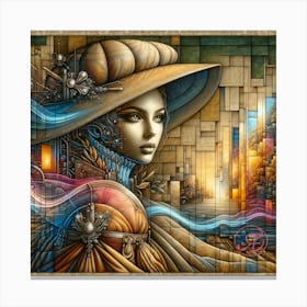 Woman In A Hat Canvas Print