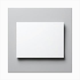 Blank White Poster On A Gray Wall Canvas Print