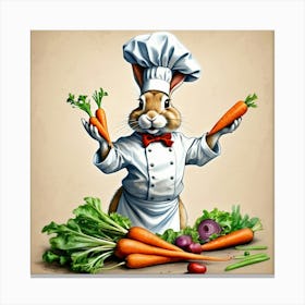 Chef Bunny 13 Canvas Print