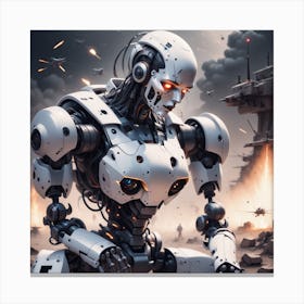 Robot Soldier Canvas Print