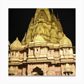 Temple At Night Canvas Print